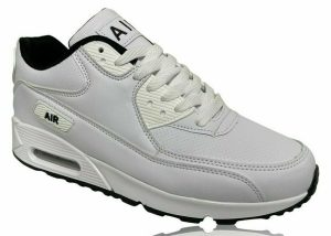 Mens white Trainers Shock Running Absorbing Casual Lace Gym Walking Sports Shoes Size